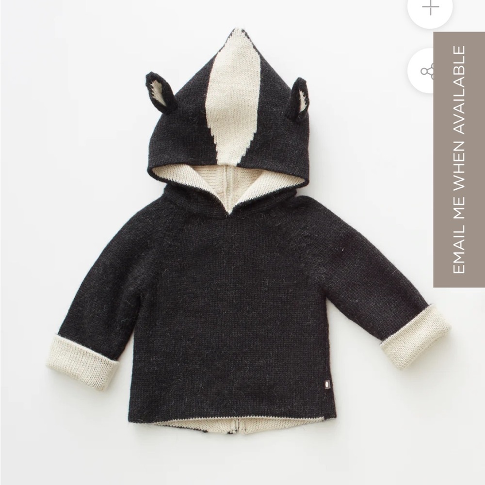 Oeuf Soft Skunk Sweater